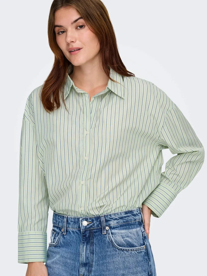 Only - Onloregon Alva Ls Reg Shirt - 4943021 Celadon Green Douglas Fir Skjorter 