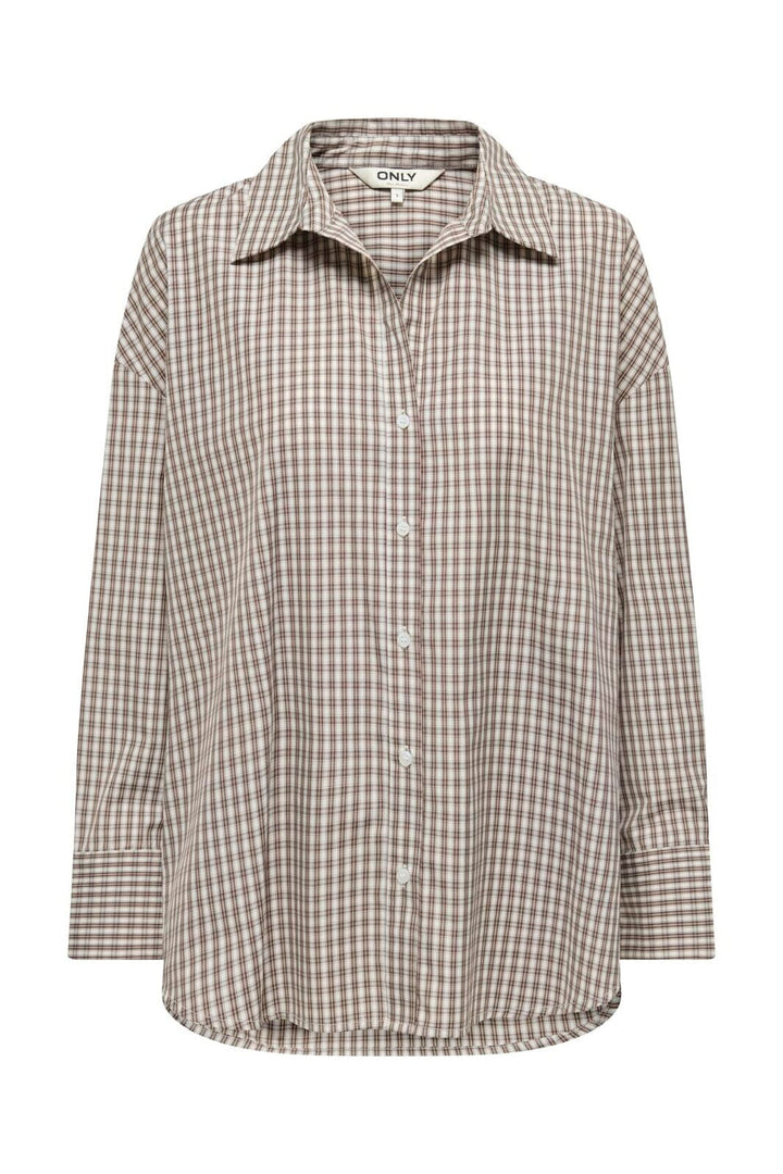 Only - Onloregon Alva Ls Reg Shirt - 5191837 Sandshell Brown