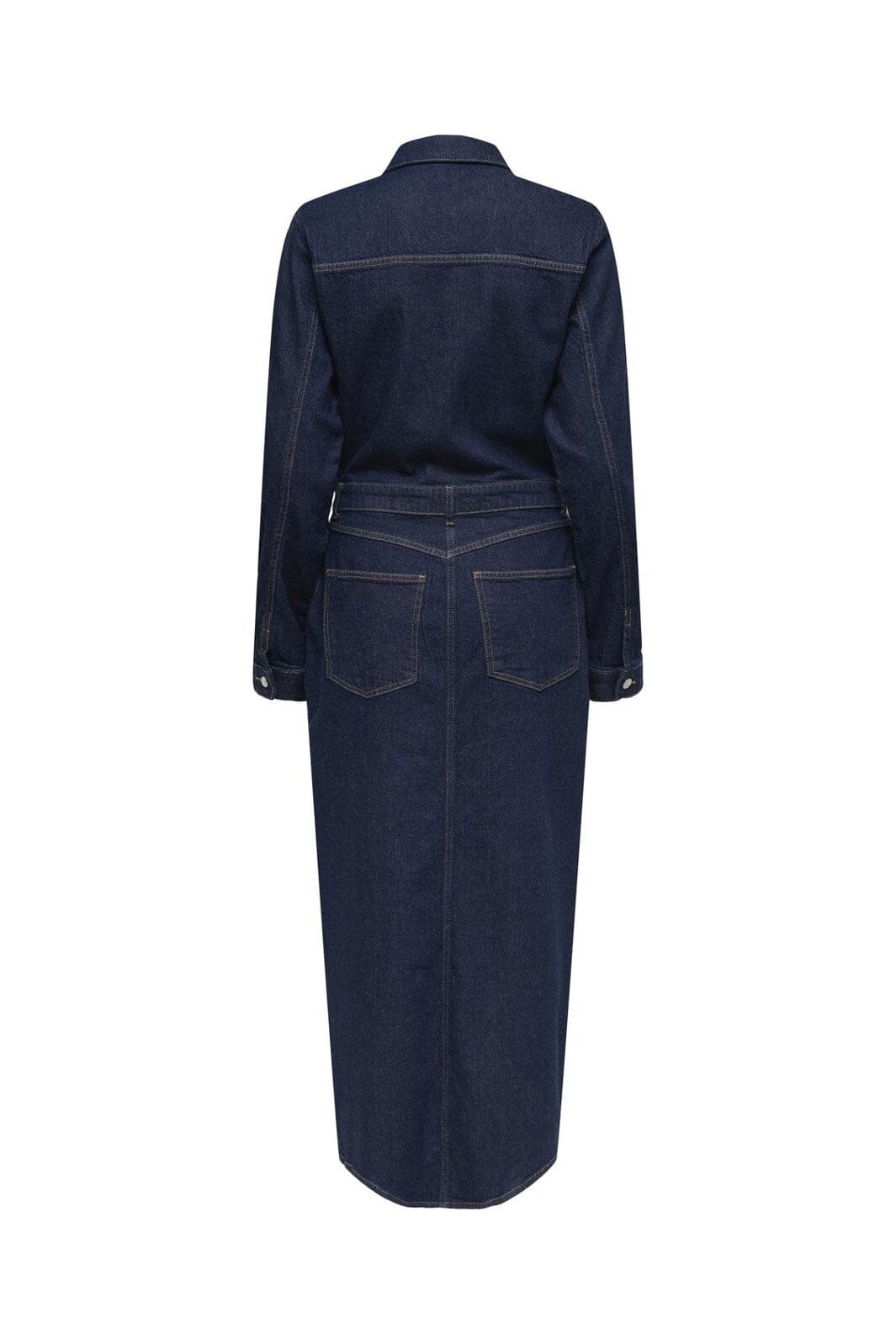 Only - Onlphilly Ls Maxi Dress Azg - 4944341 Dark Blue Denim Rinsewash