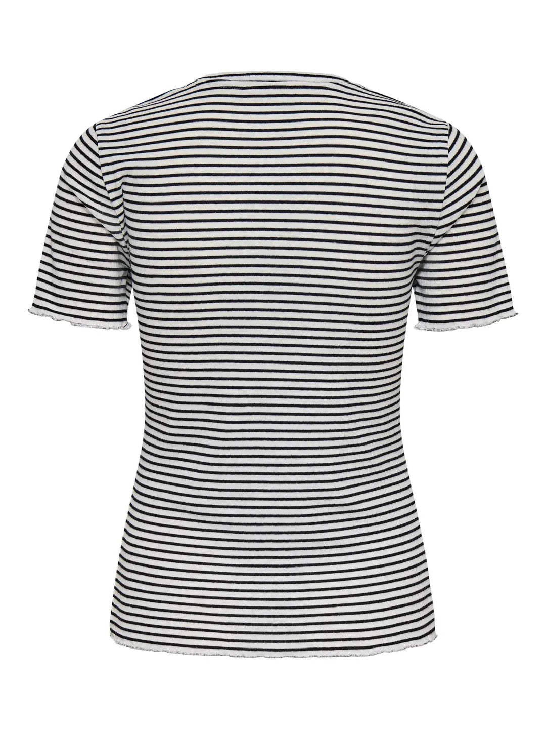 Only - Onlsaga O-Neck S/S Top - 5066462 Cloud Dancer Black T-shirts 