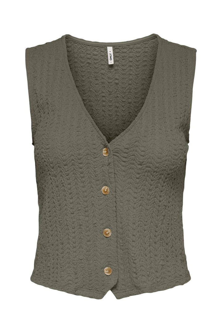 Only - Onlsif V-Neck Vest - 5081422 Smokey Olive