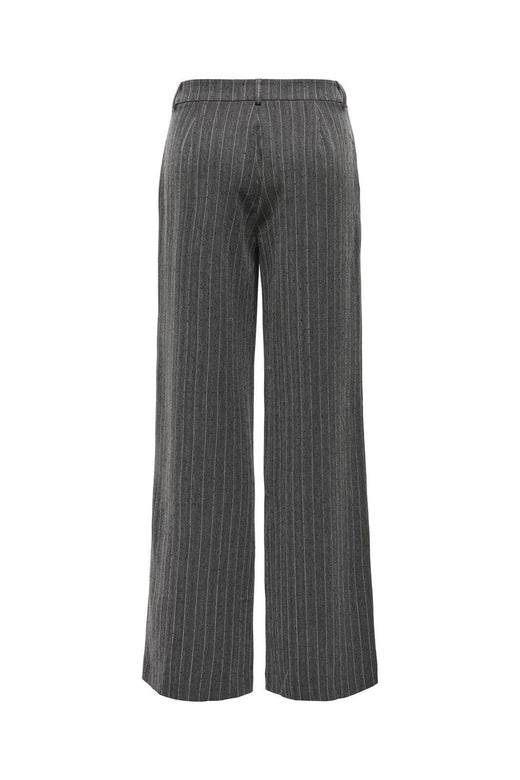 Only - Onlsiga Life Hb Rhine Wide Pant Tlr - 4857798 Dark Grey Melange Pinestripe W. Rhinestone