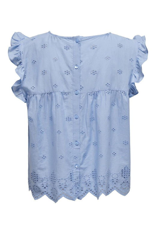 Only - Onlsilla Life S/L Frill Top 15213398 - 4494597 - Bel Air Blue