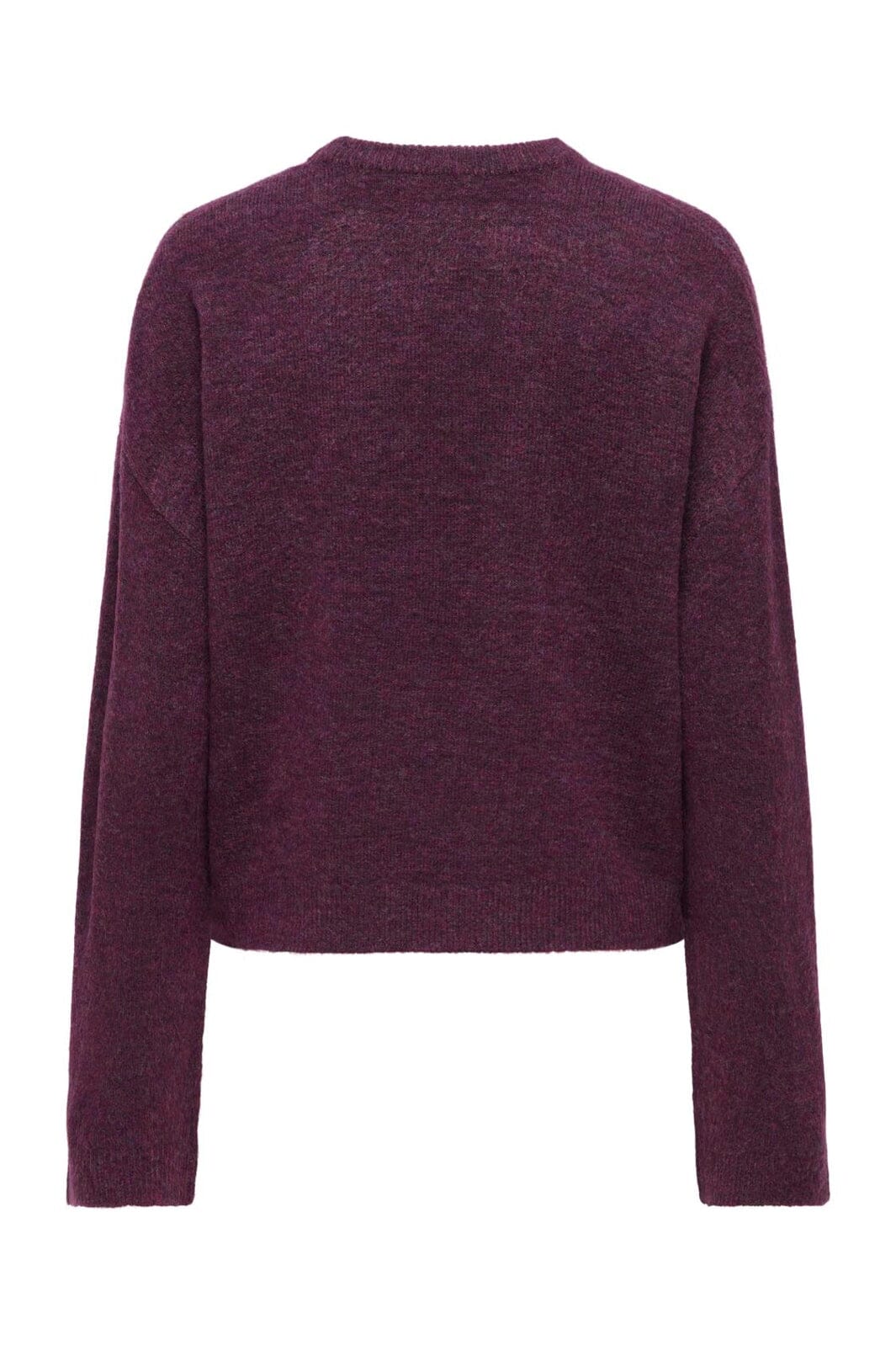 Only - Onlsimoni L/S O-Neck Pullover Knt - 5082233 Mauve Wine Melange