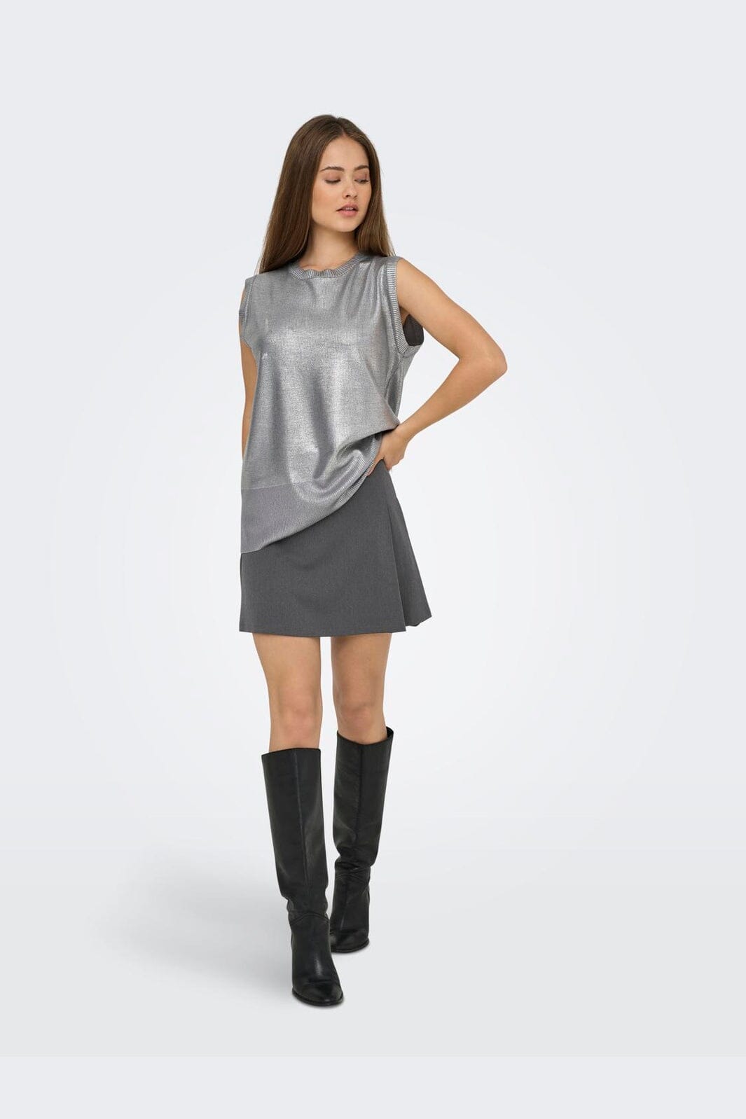 Only - Onlsulajma Pleat Skirt Cc Tlr - 4785323 Phantom