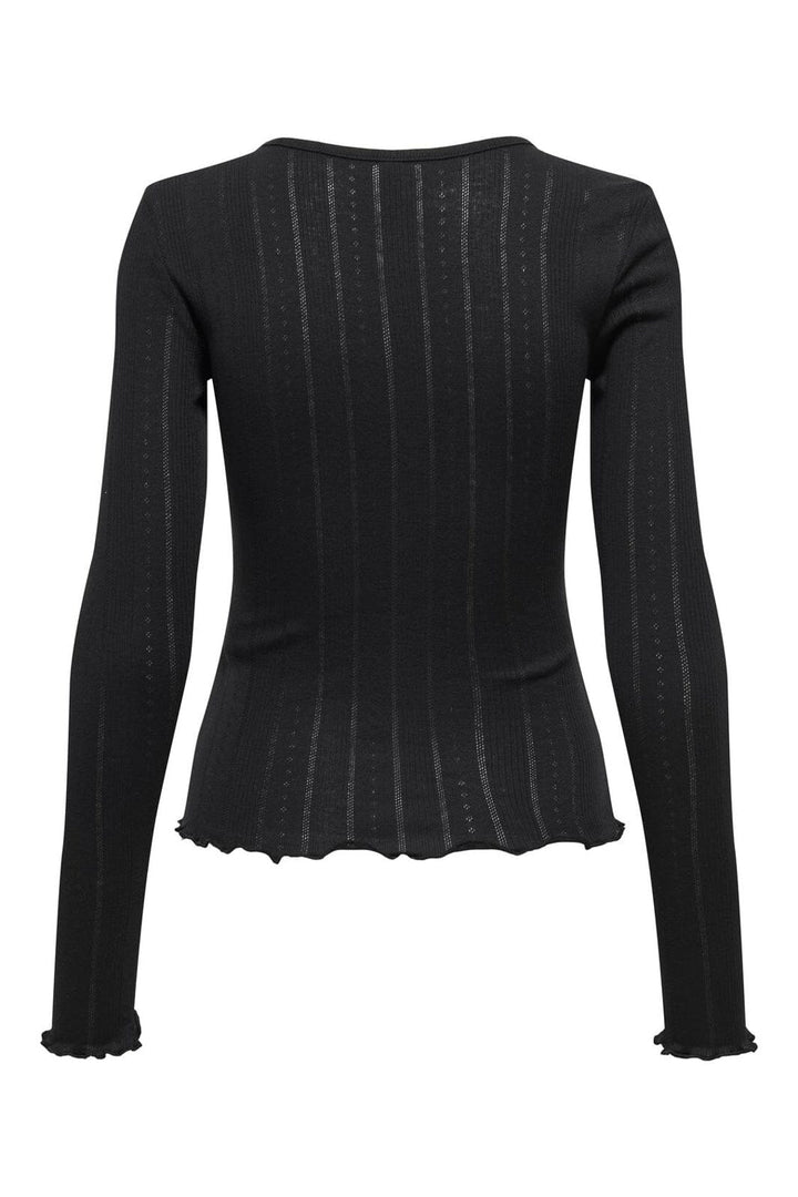 Only - Onltenna O-Neck L/S Top - 4941394 Black