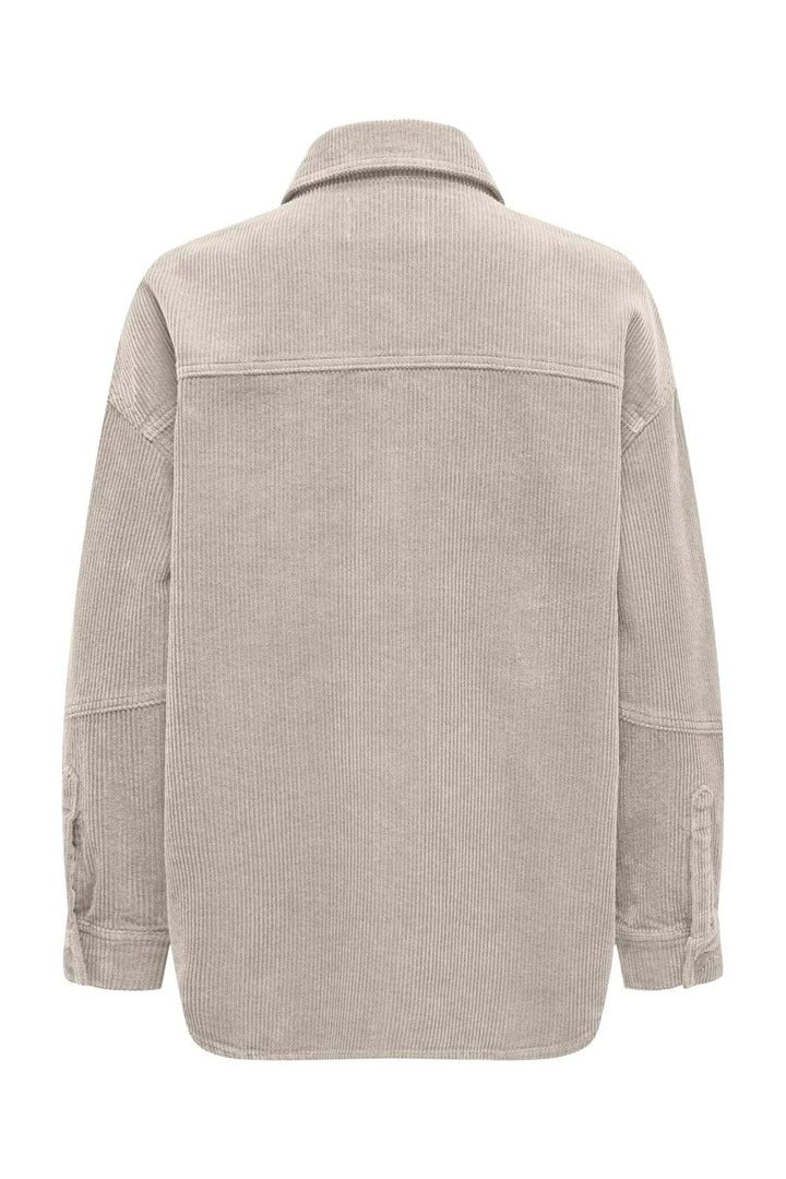 Only - Onltiggy L/S Cord Shacket - 4732421 Silver Lining