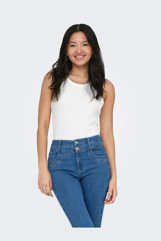 Only - Onlval 2-Way Tank Top - 5043199 Cloud Dancer