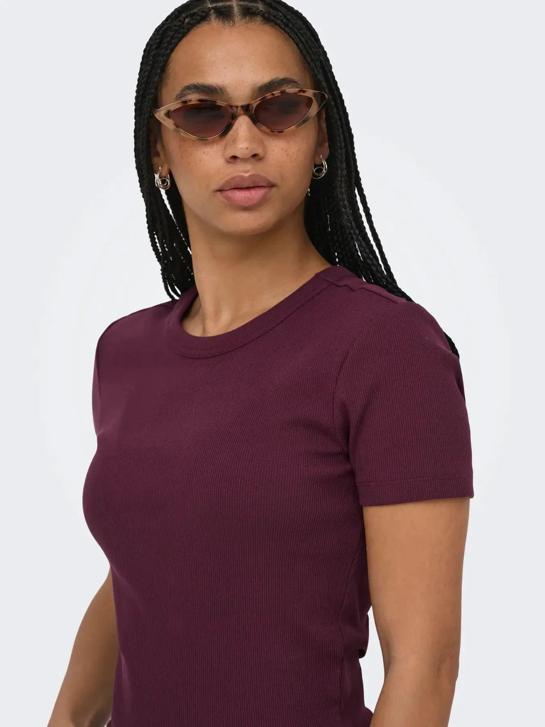 Only - Onlval S/S O-Neck Top - 5051287 Fig T-shirts 