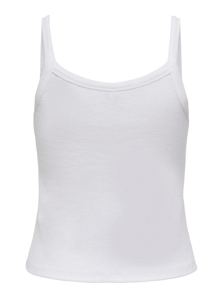 Only - Onlvira S/L Rib Top - 4941103 Bright White