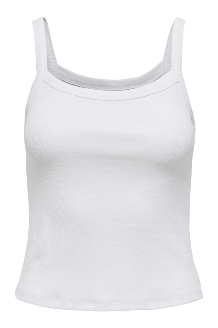 Only - Onlvira S/L Rib Top - 4941103 Bright White