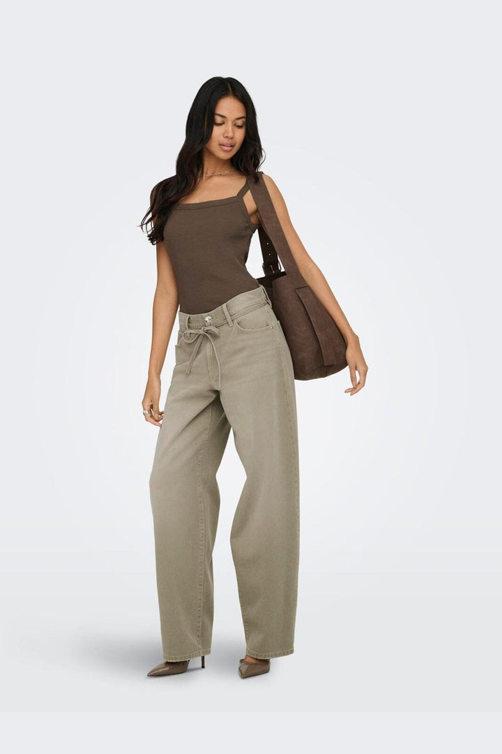 Only - Onlvira S/L Rib Top - 5069204 Chocolate Martini