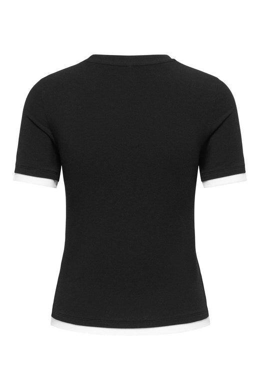 Only - Onlvirro S/S Double Top - 4980375 Black Cloud Dancer