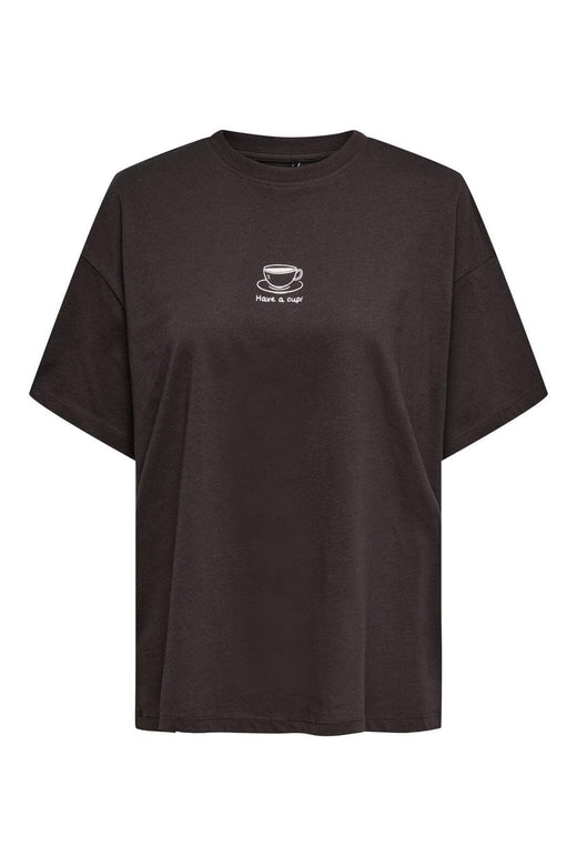 Only - Onlvivvi Life S/S Lovely Top - 4962825 Seal Brown Coffee