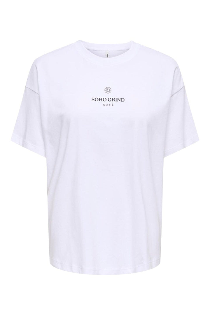 Only - Onlvivvi S/S Lovely Top - 5031564 Bright White Espresso Festival Boho