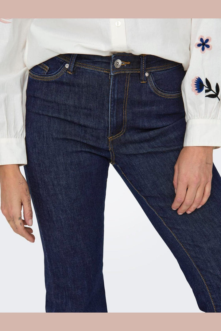 Only - Onlwauw Flared Rinse Gua030 - 3626892 Dark Blue Denim