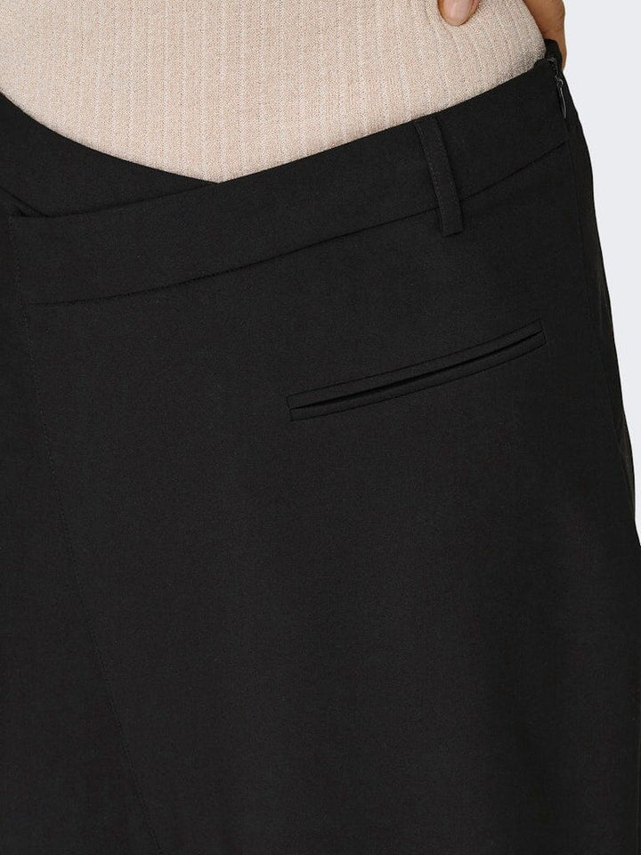 Only - Onlwella Life Long Skirt Tlr - 4902883 Black Nederdele 