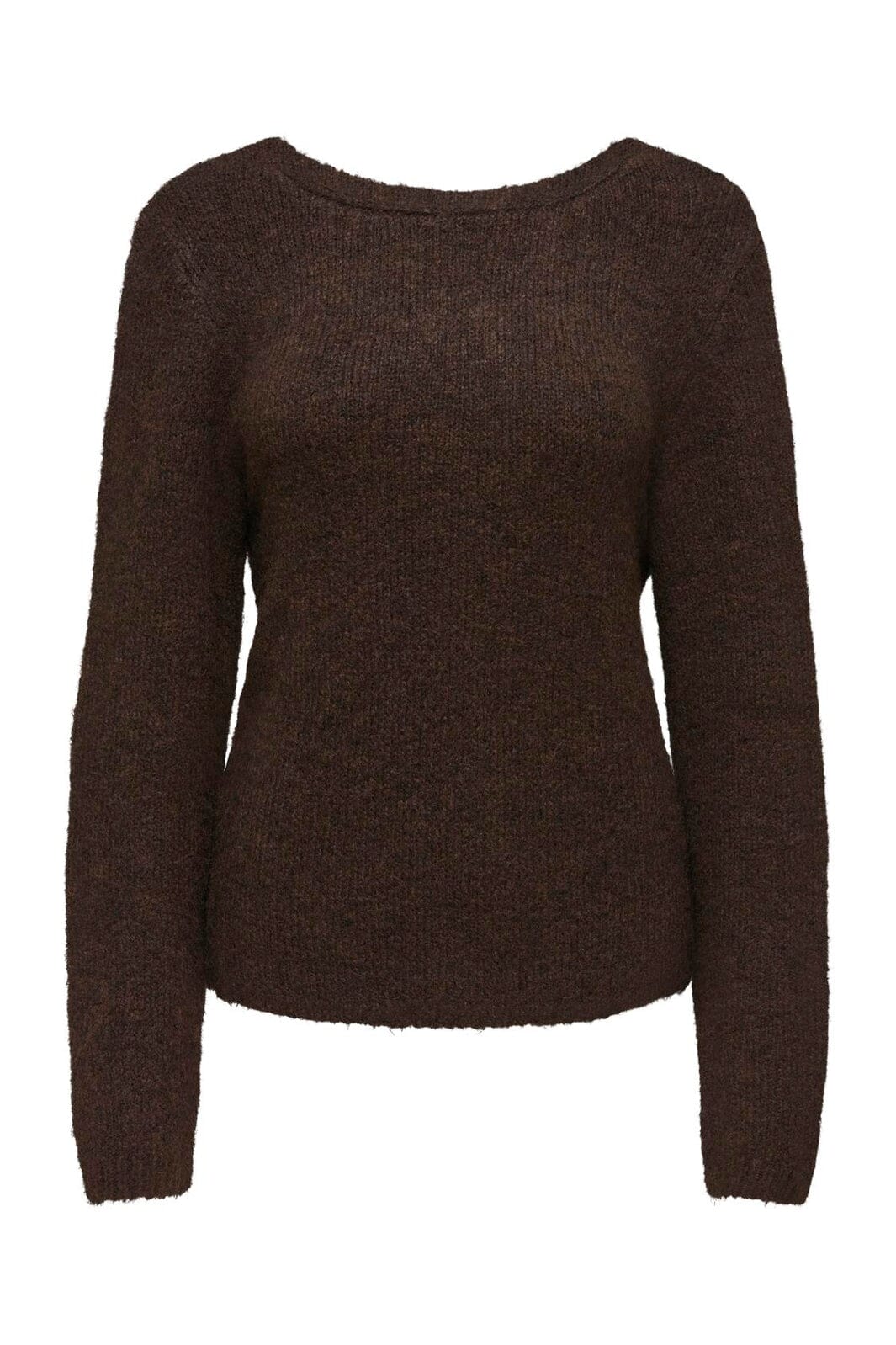 Only - Onlzaggie Life Ls V-Neck Reversib Knt - 5046801 Seal Brown