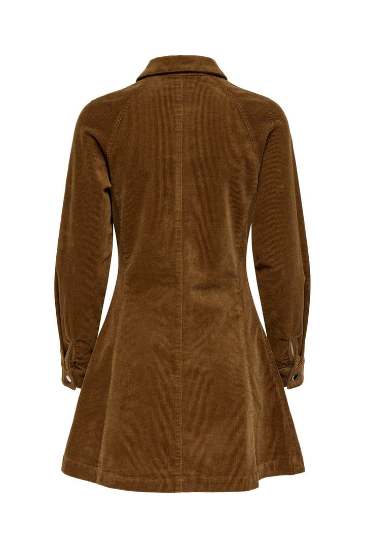Only - Onlzeva L/S Short Cord Dress Cc - 5044917 Bison