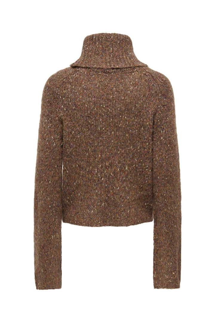 Only - Onlzille Ls Rollneck Cc Knt - 5081606 Black Coffee Multi Melange