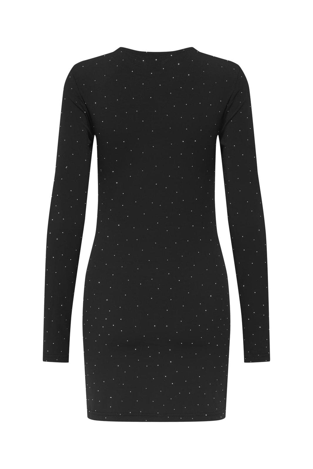 Only - Onlzita L/S O-Neck Short Dress Bf - 4869220 Black Silver Rhinestones