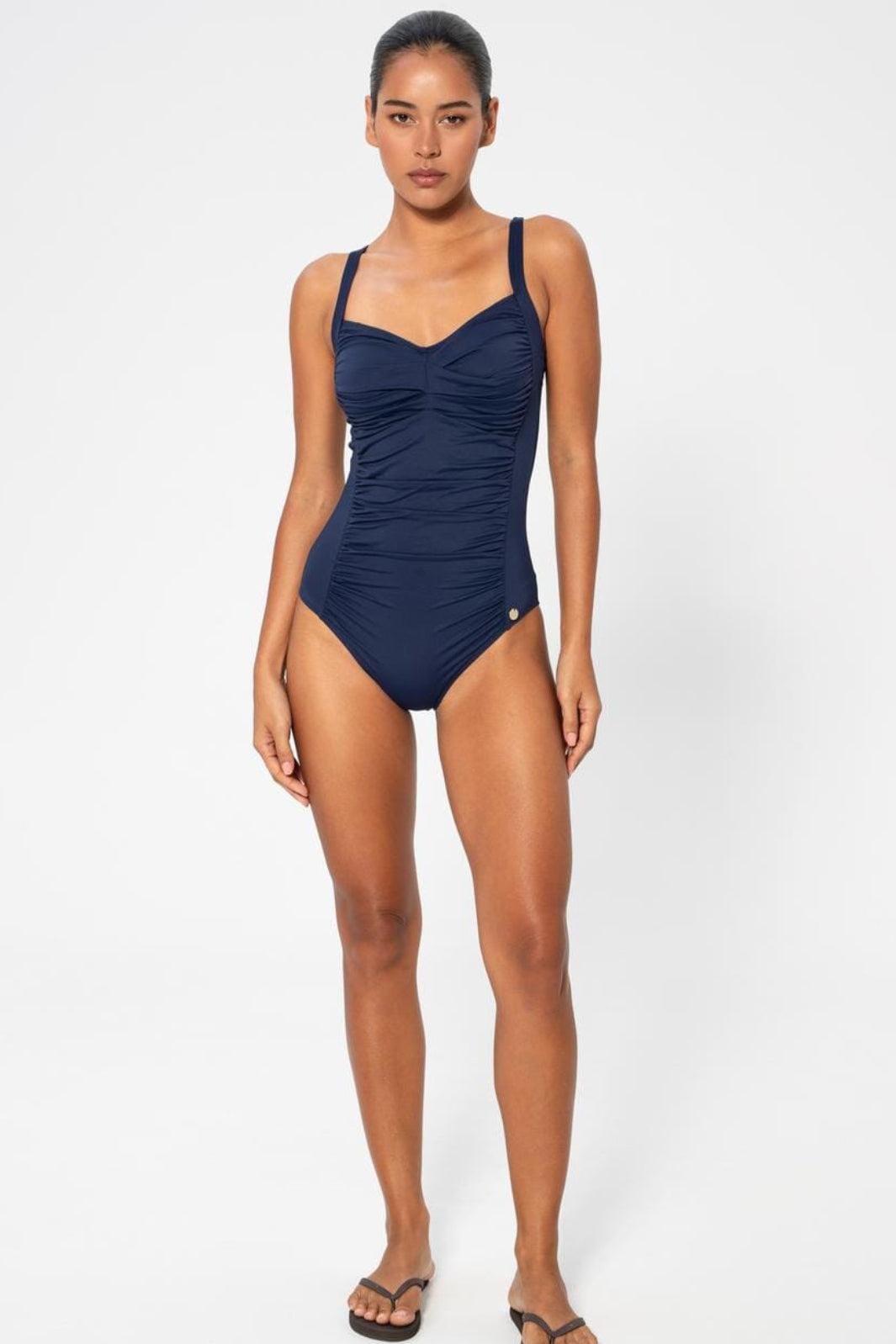 Panos Emporio - Potenza Solid Swimsuit Recycled Swimsuit Pews2136 - Navy
