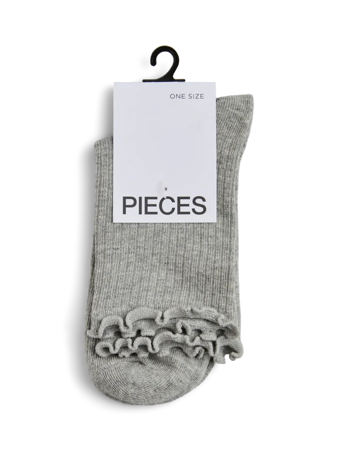 Pieces - Pcafia Socks - 4483379 Light Grey Melange Strømper 