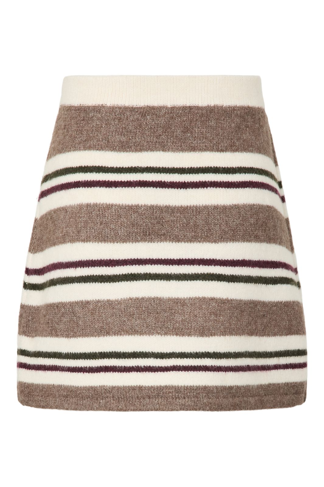 Pieces - Pcaico Button Knit Skirt - 5060680 Whitecap Gray Winetasting + Coffee Quartz + Forrest Night