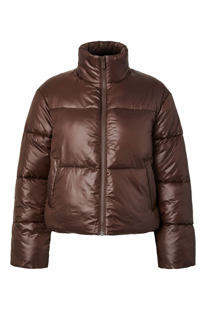 Pieces - Pcamilia Short Puffer Jacket Pwp - 5091098 Hot Fudge