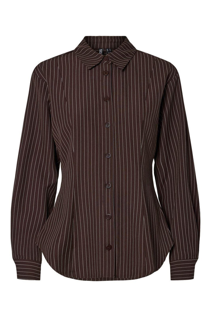 Pieces - Pcanja Ls Fitted Shirt - 5078695 Delicioso Pinstripe Skjorter 