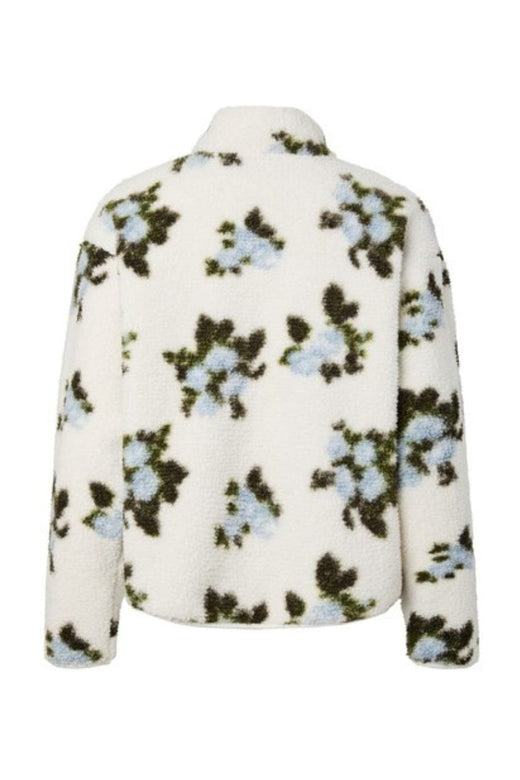 Pieces - Pcautumn Teddy Jacket - 5077094 Cloud Dancer Flower Jakker 