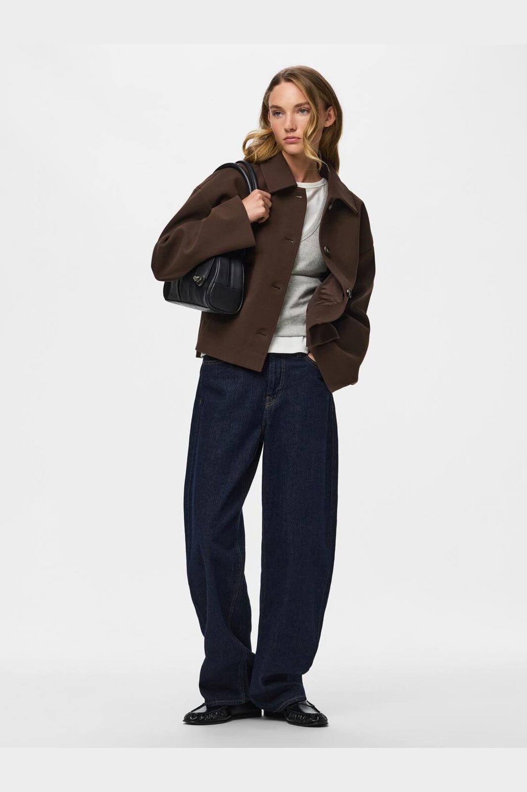 Pieces - Pcaya Short Coat - 5102307 Hot Fudge