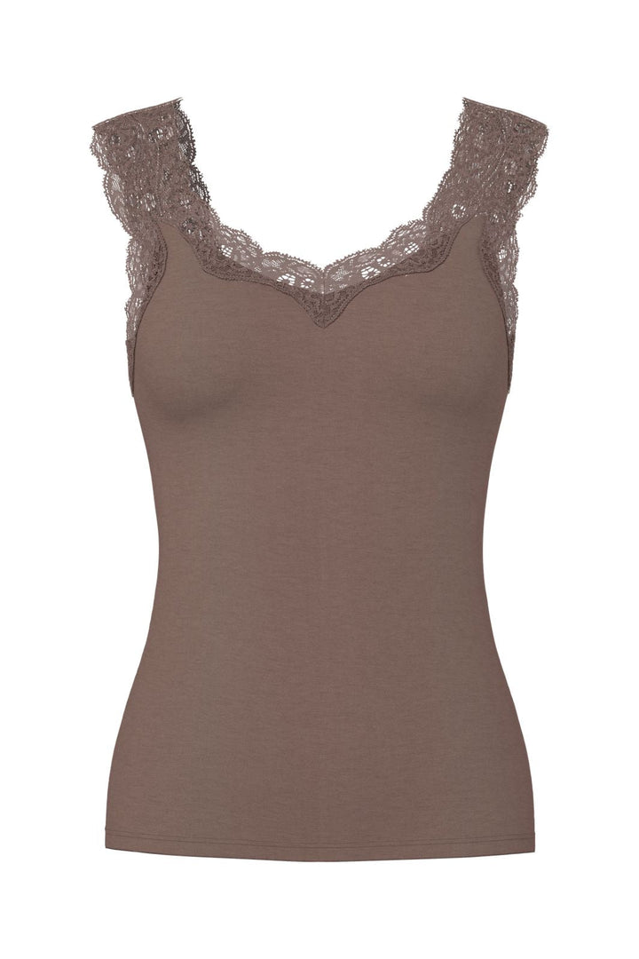 Pieces - Pcbarbera Lace Top - 4992859 Coffee Quartz