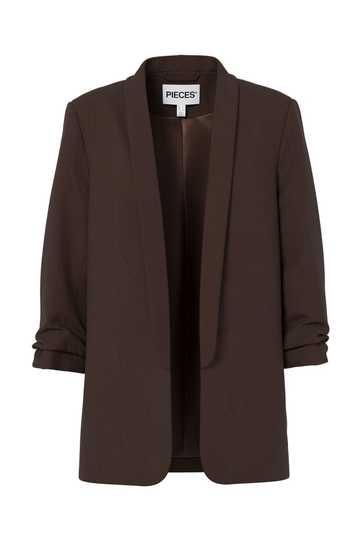 Pieces - Pcbosella 3/4 Blazer - 4802362 Hot Fudge