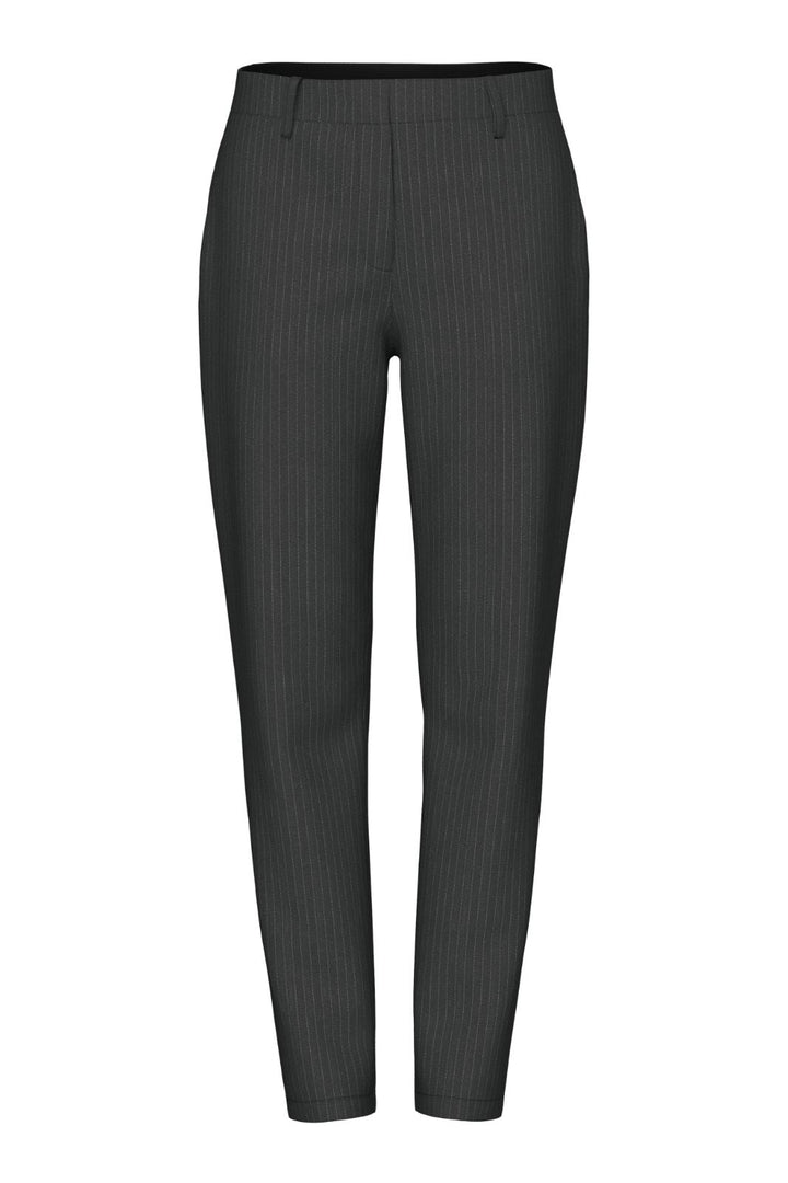 Pieces - Pcbosella Pinstripe Ankle Pant - 4857353 Magnet Pinstripe Bukser 
