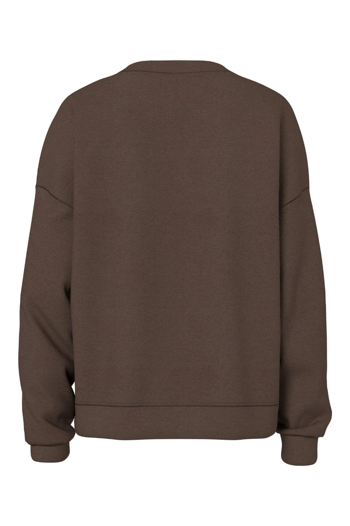 Pieces - Pcchilli Ls Loose Sweat - 4802394 Hot Fudge