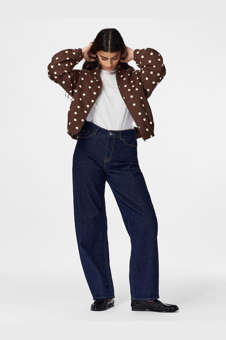 Pieces - Pcelisabeth Bomber Jacket - 5118623 Chicory Coffee Cloud Dancer