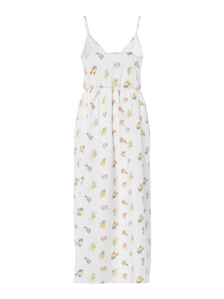 Pieces - Pcemma Strap Ankle Dress - 4904225 Bright White Flower Kjoler 