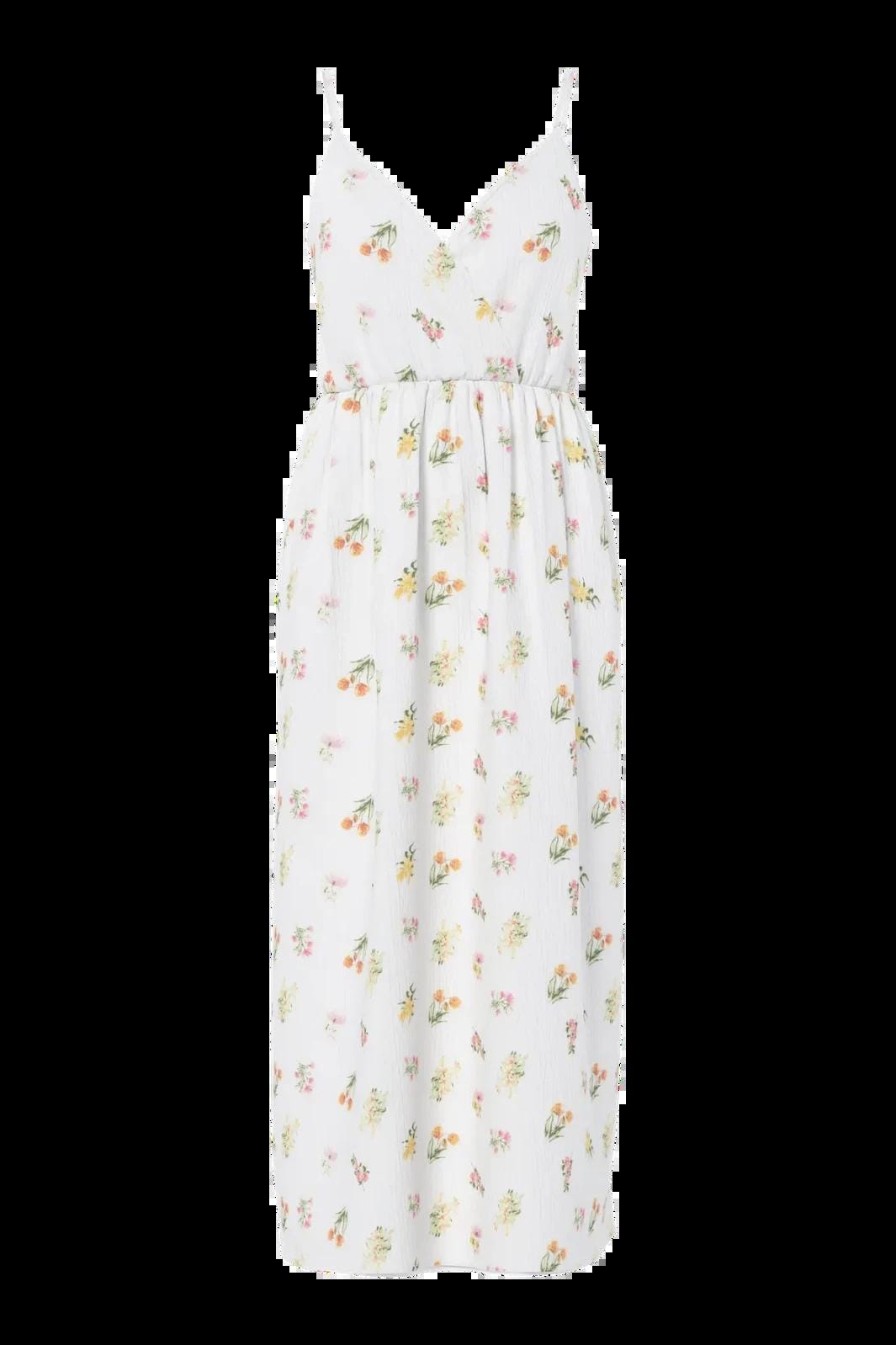 Pieces - Pcemma Strap Ankle Dress - 4904225 Bright White Flower Kjoler 