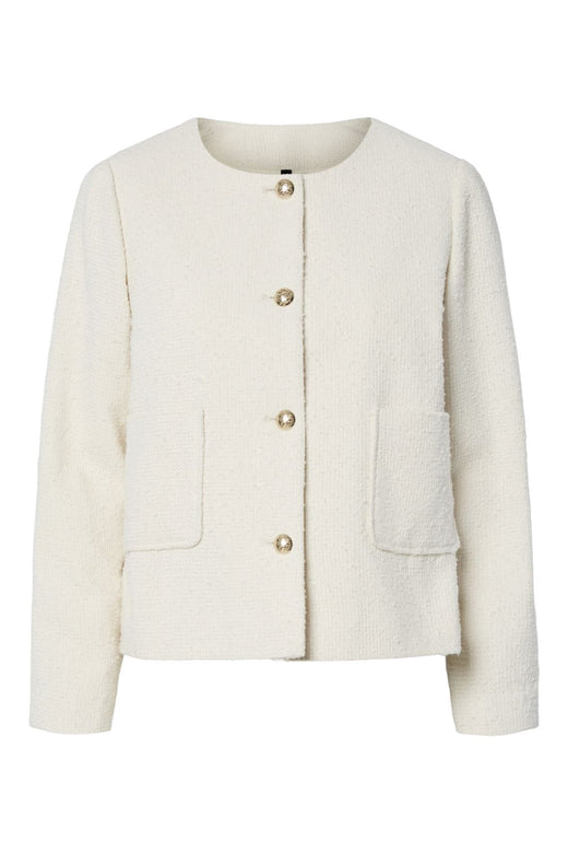 Pieces - Pcfabiola Ls Short Jacket 17160521 - 4845739 - Cloud Dancer