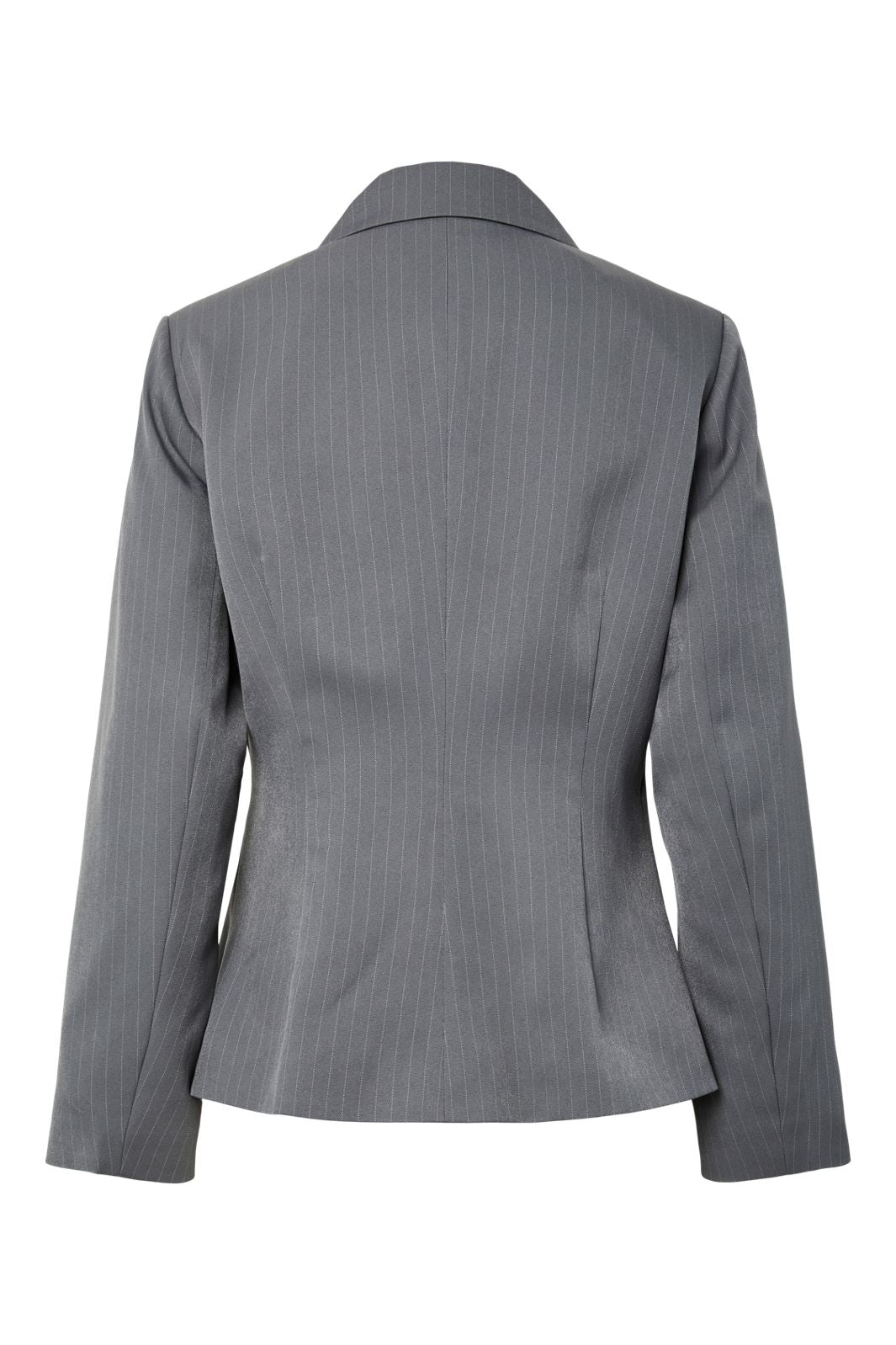 Pieces - Pcfalka Ls Fittet Pinstriped Blazer - 4983918 Grey Pinstripe