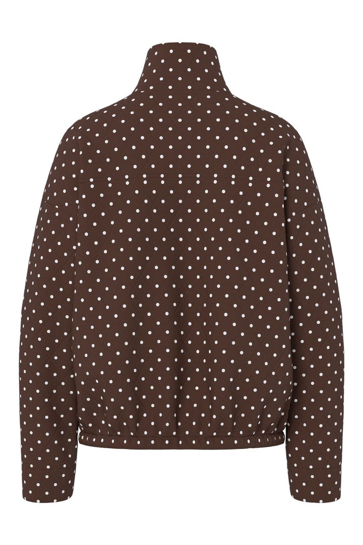 Pieces - Pcfamilla Quilted Bomber Jacket - 5080983 Chicory Coffee Dots