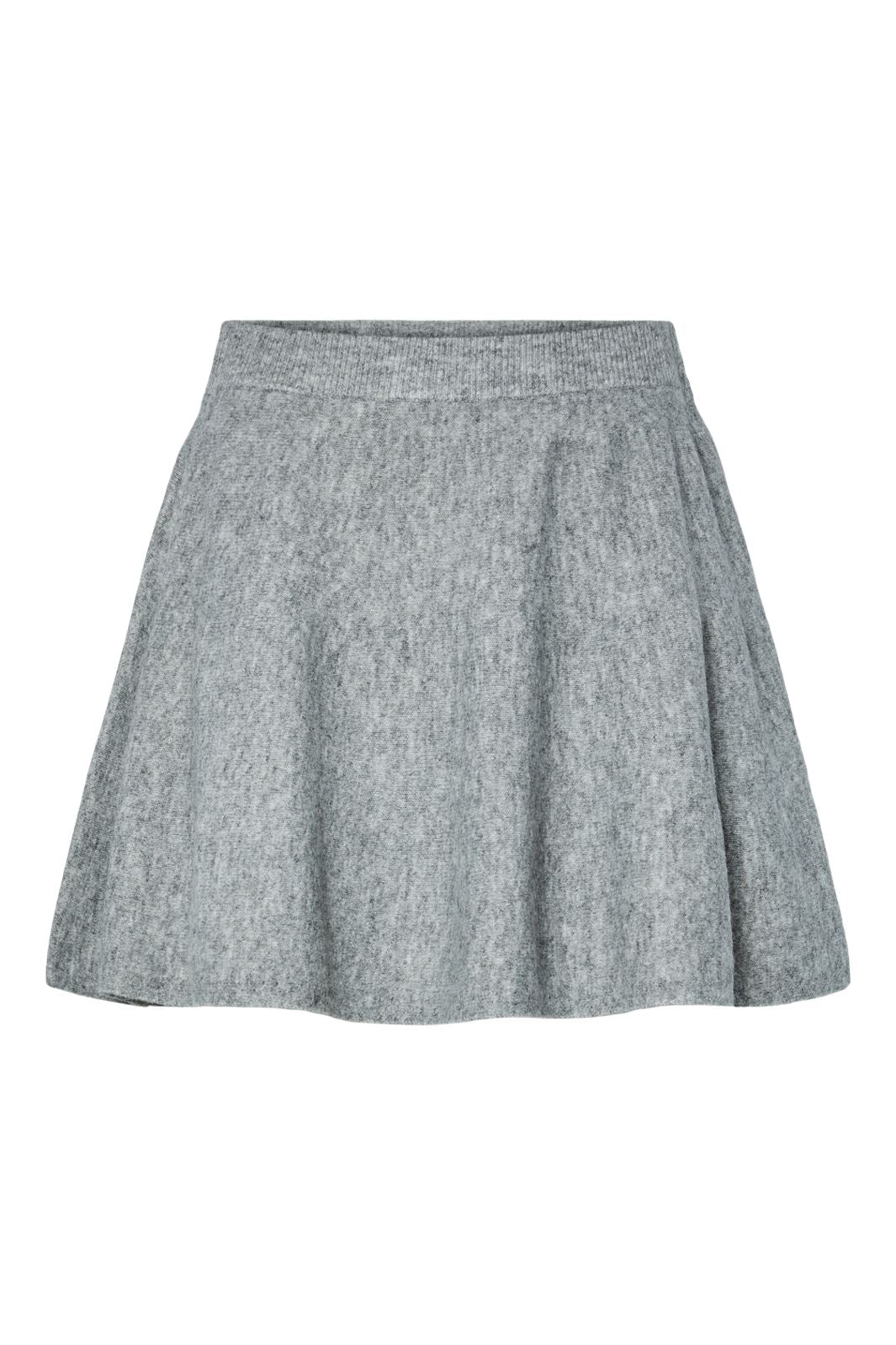 Pieces - Pcfamilla Short Knit Skirt Fsy - 4861748 Medium Grey Melange
