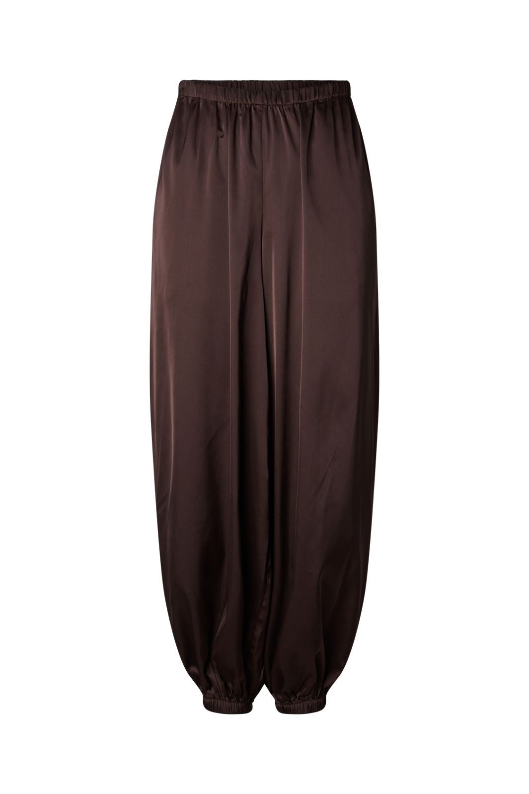 Pieces - Pcfesta Satin Balloon Pant - 5127992 Hot Fudge