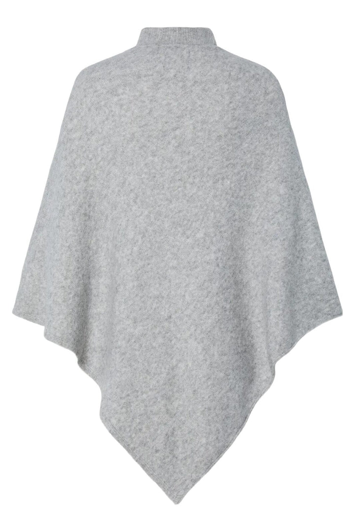 Pieces - Pcfortuna High Neck Poncho - 4547372 Medium Grey Melange