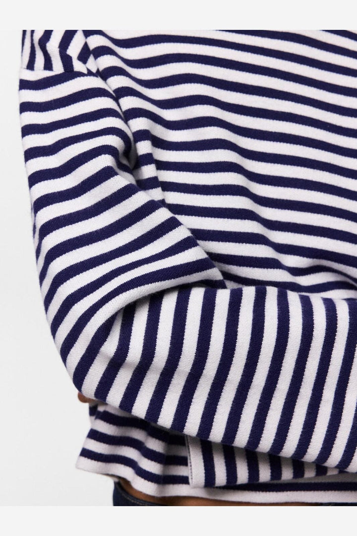 Pieces - Pcjassy Ls O-Neck Knit - 5190541 Maritime Blue Cloud Dancer