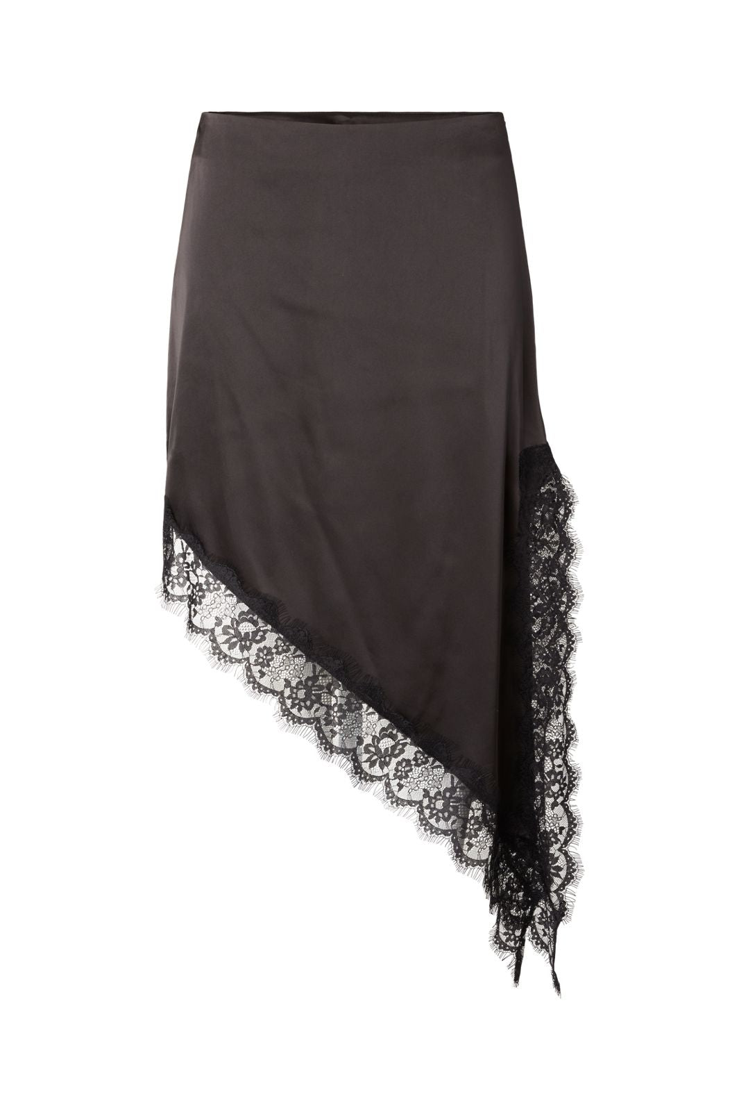 Pieces - Pcjessa Asymmetric Lace Ankle Skirt - 5205157 Black