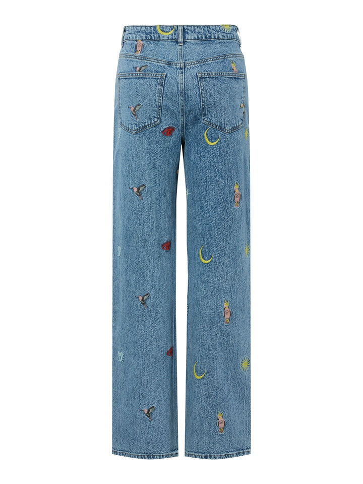 Pieces - Pcjidi Straight Jeans Mpa - 4817512 Medium Blue Denim Jeans 