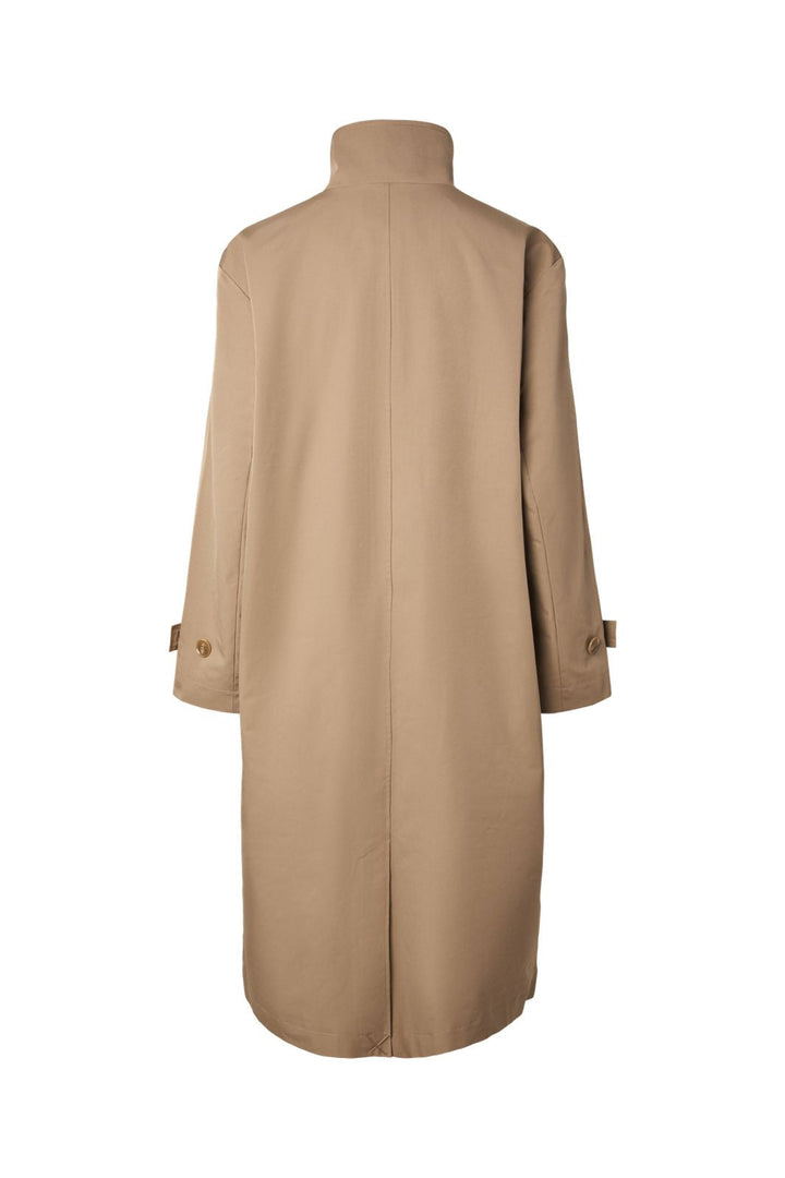 Pieces - Pcjorma High Neck Long Jacket - 5190901 Greige