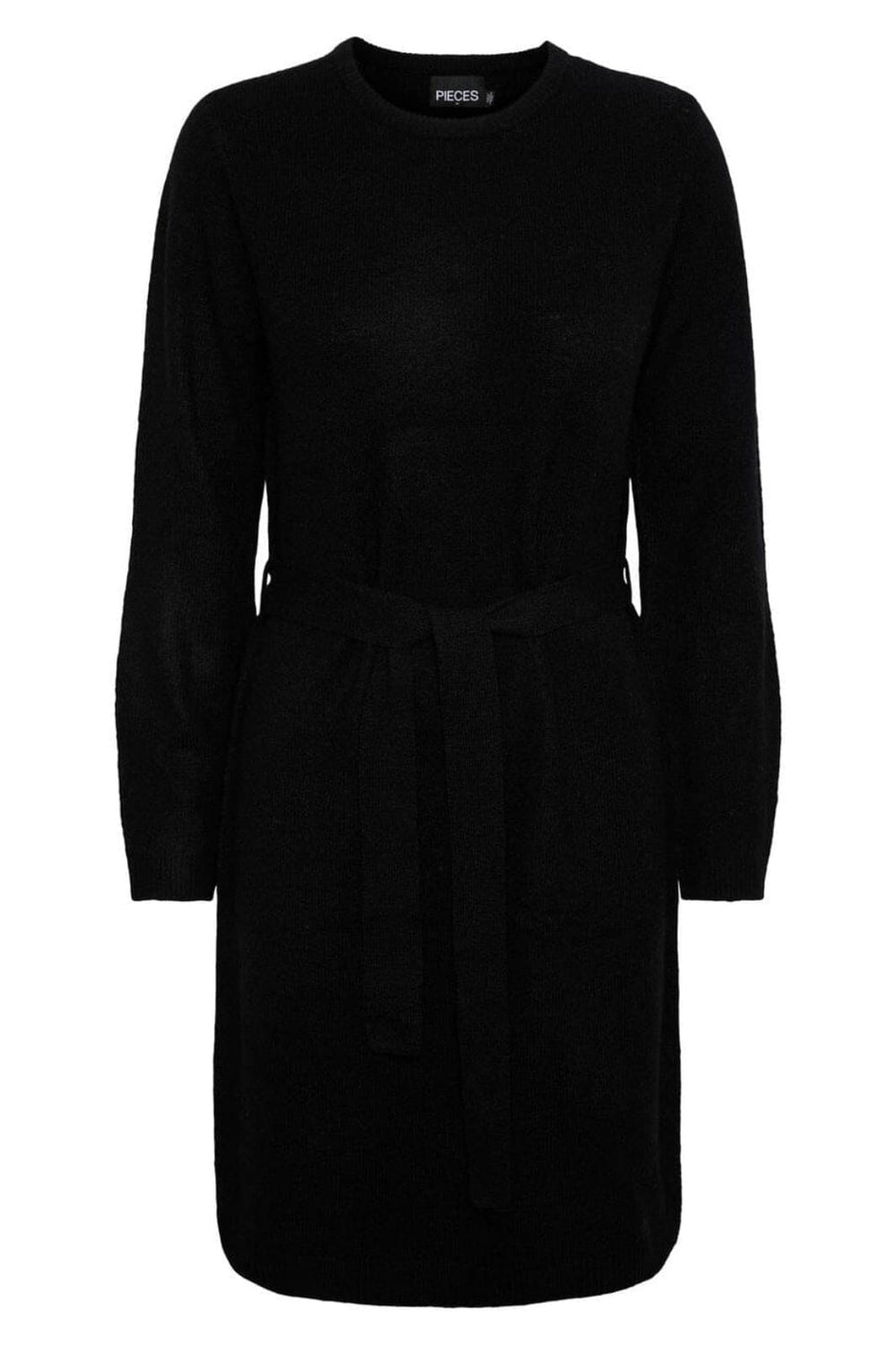 Pieces - Pcjuliana Ls O-Neck Knit Dress - 4250799 Black Kjoler 